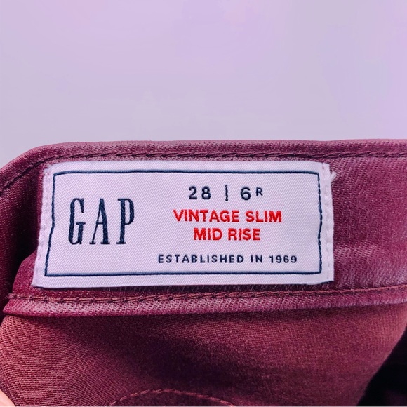 Gap Vintage Slim Coated Mid Rise Jeans Women’s Size 28 - Picture 11 of 11